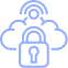 Ikona - bezpieczeństwo cyfrowe w chmurze